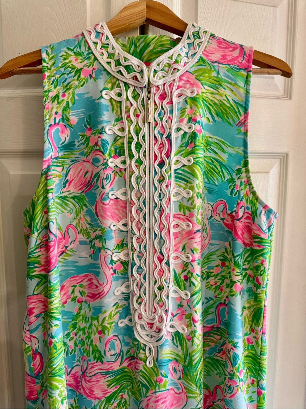 EUC Lilly Pulitzer Jane Shift Dress Multi Floridita Flamingo Pink Size 16 Rare - Picture 3 of 6
